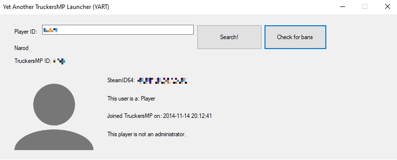 Screenshot from the utility.